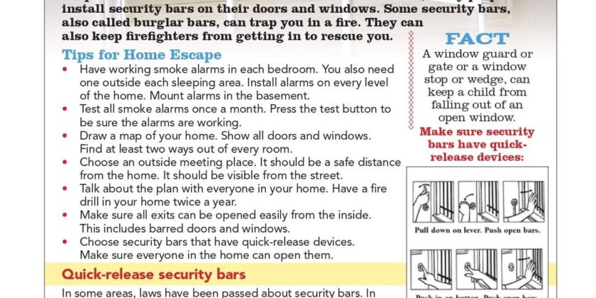 Safety Tips – Security Bar Safety