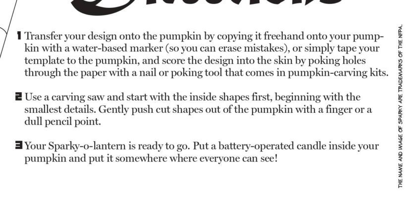 Sparky Pumpkin Carving Template
