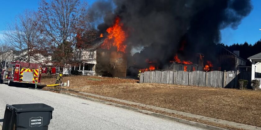 House Fire at  900 Block of Swan Ridge Circle in Grayson
