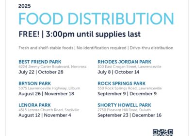 Gwinnett County Food Distribution Events Schedule
