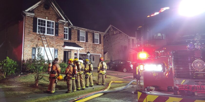 HouseFire — FireFighters –Winding Down Way In Grayson