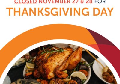 Thanks Giving Holidays – 27th & 28th Nov