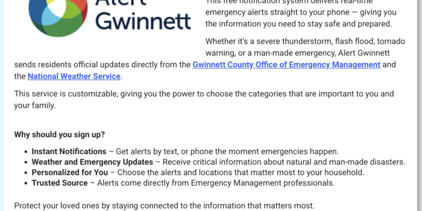 Alert Gwinnett  – Mobile Alerts