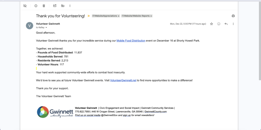 Appreciation – Mobile Food Distribution – 16-Dec-2025