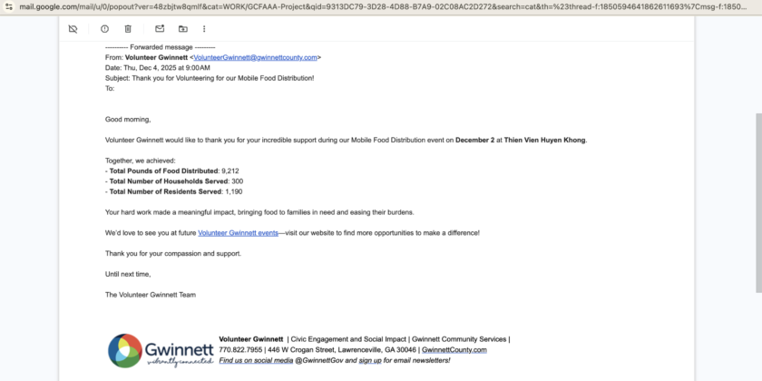 Appreciation – Mobile Food Distribution – 02-Dec-2025