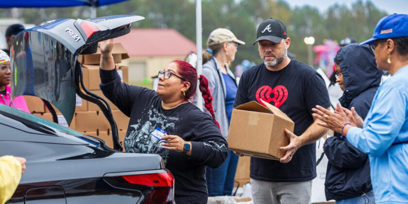 Volunteer impact at the Thanksgiving Food Giveaway