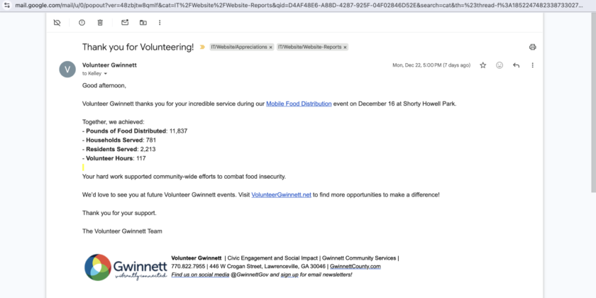 Appreciation – Mobile Food Distribution – 16-Dec-2025