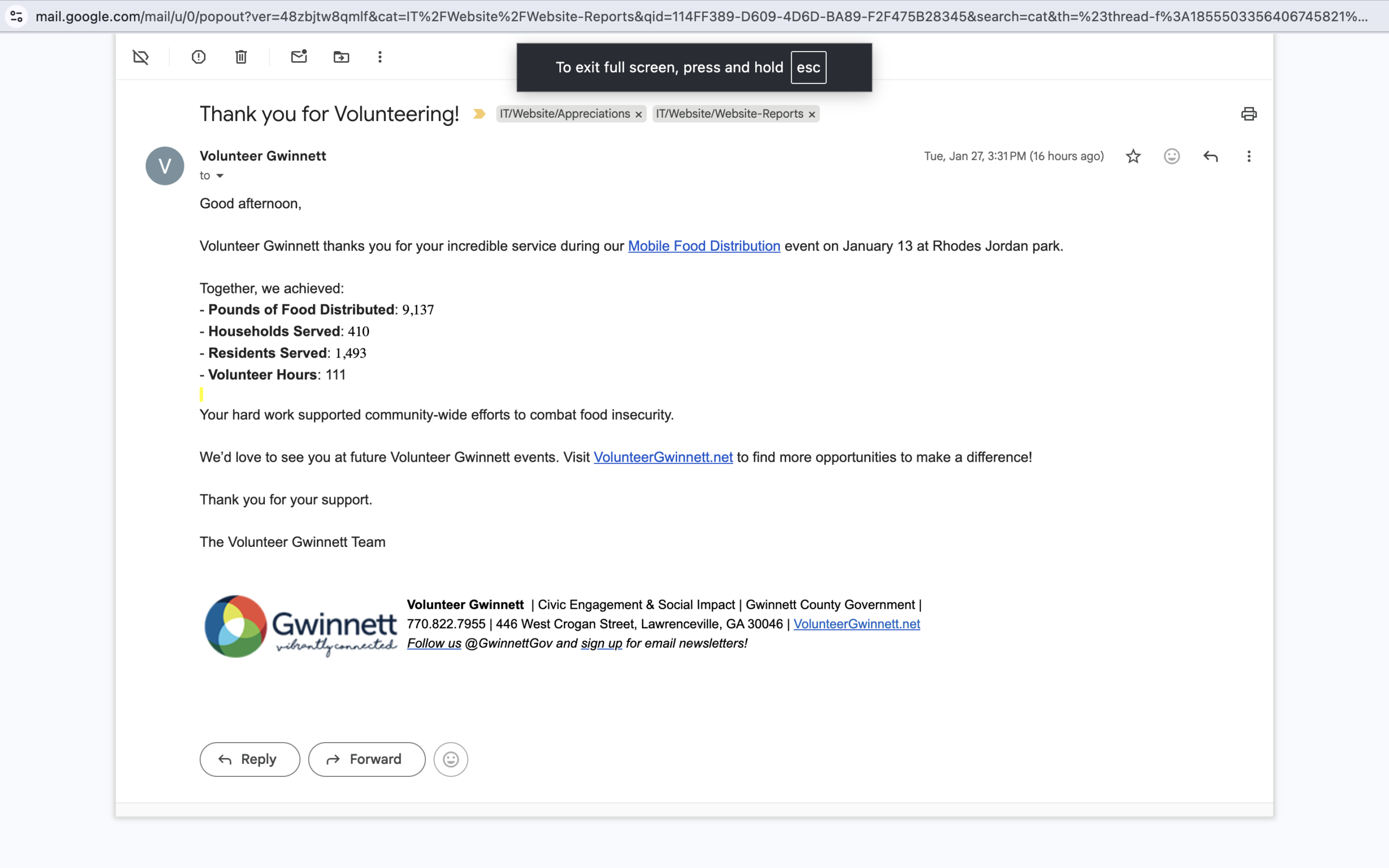 Appreciation – Mobile Food Distribution – 13-Jan-2026